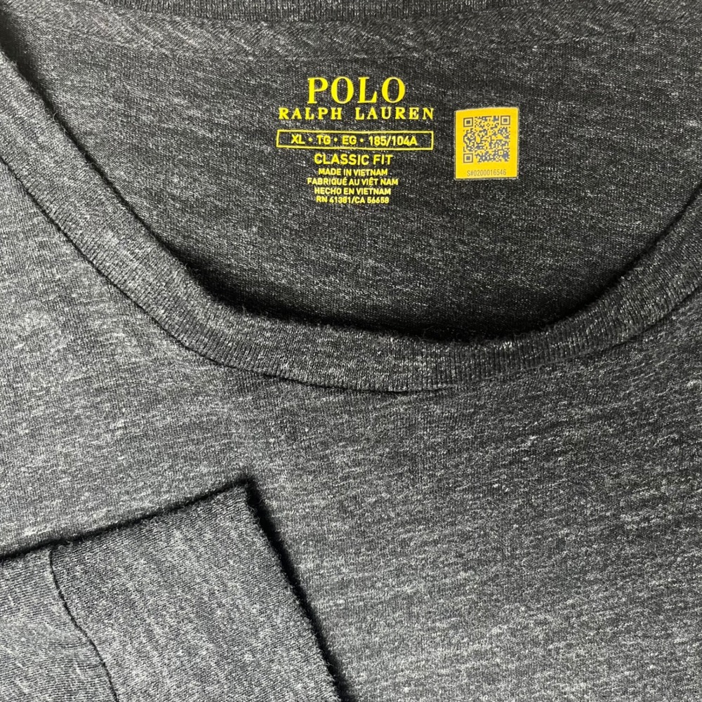 Polo Ralph Lauren T-Shirt Mens XL Gray Heather Long Sleeve Classic Fit Pony Logo - Picture 3 of 6